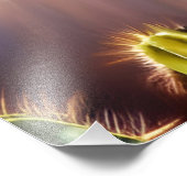 カボテンの花が咲くかわいいロバ フォトプリント (角)