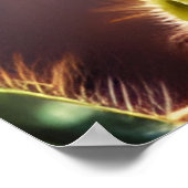 カボテンの花が咲くかわいいロバ ポスター (角)