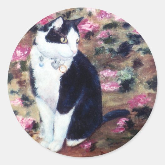 カボドレスキャットステッカー ラウンドシール (正面)