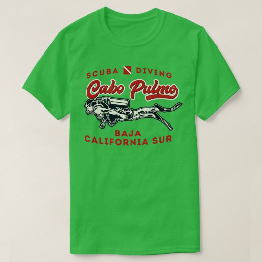 カボパルモバジャカリフォルニアスクーバダイバー Tシャツ (デザイン正面)