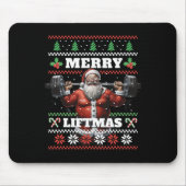カボパーボディビルクリスマスフィットネス醜いクリスマスソフトウェア マウスパッド (正面)