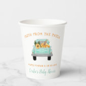 カボプキンオンザウェイファームトラック秋ベビーシャワー 紙コップ (正面)