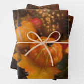 カボプキンオータムーンバーンドオレンジヴィンテージアンティークアート ラッピングペーパーシート (インサイチュ)