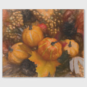 カボプキンオータムーンバーンドオレンジヴィンテージアンティークアート ラッピングペーパー (フラット)