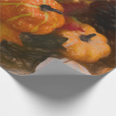 カボプキンオータムーンバーンドオレンジヴィンテージアンティークアート ラッピングペーパー (角)