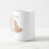 カボプキンオータム秋パーソナライズされたネームサンクスギビング コーヒーマグカップ (正面左)