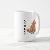 カボプキンオータム秋パーソナライズされたネームサンクスギビング コーヒーマグカップ (正面右)