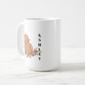 カボプキンオータム秋パーソナライズされたネームサンクスギビング コーヒーマグカップ (正面左)