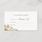 カボプキンサンフラワーブライダルシャワーー何人のキス エンクロージャーカード (正面)