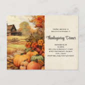 カボプキンファーム秋ハーベストサンクスギビング インビテーションポストカード (正面)