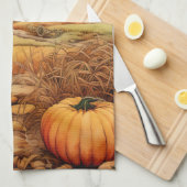 カボプキンファーム秋ハーベストサンクスギビング キッチンタオル (四つ折り)