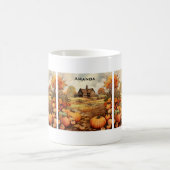 カボプキンファーム秋ハーベストサンクスギビング コーヒーマグカップ (中央)