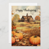 カボプキンファーム秋ハーベストサンクスギビング シーズンカード (正面/裏面)