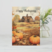 カボプキンファーム秋ハーベストサンクスギビング シーズンカード (スタンド正面)