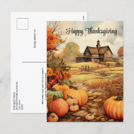 カボプキンファーム秋ハーベストサンクスギビング シーズンポストカード