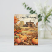 カボプキンファーム秋ハーベストサンクスギビング シーズンポストカード (スタンド正面)