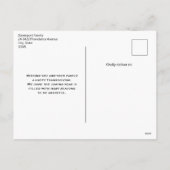 カボプキンファーム秋ハーベストサンクスギビング シーズンポストカード (裏面)