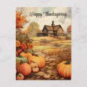 カボプキンファーム秋ハーベストサンクスギビング シーズンポストカード (正面)