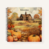 カボプキンファーム秋ハーベストサンクスギビング ノートブック (正面)