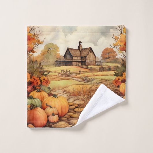 カボプキンファーム秋ハーベストサンクスギビング バスタオルセット (ウォッシュタオル)