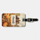 カボプキンファーム秋ハーベストサンクスギビング ラゲッジタグ (正面横)