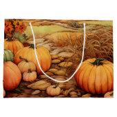 カボプキンファーム秋ハーベストサンクスギビング ラージペーパーバッグ (裏面)