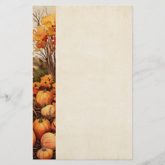 カボプキンファーム秋ハーベストサンクスギビング 便箋 (正面)