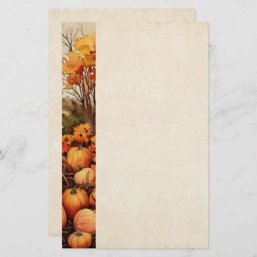 カボプキンファーム秋ハーベストサンクスギビング 便箋 (正面/裏面)
