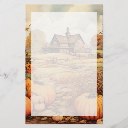 カボプキンファーム秋ハーベストサンクスギビング 便箋 (正面)