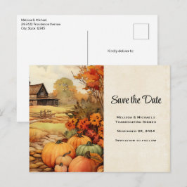 カボプキンファーム秋ハーベストサンクスギビング 案内ポストカード