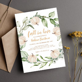 カボプキン秋グリーンリーブライダルシャワー 招待状