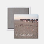 カボマグネットのビーチに鳥 マグネット (正面/裏面)