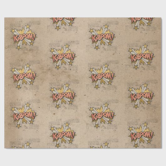 カボム!ヴィンテージ漫画ブックスチームパンクポップ・アートのアート ラッピングペーパー (フラット)