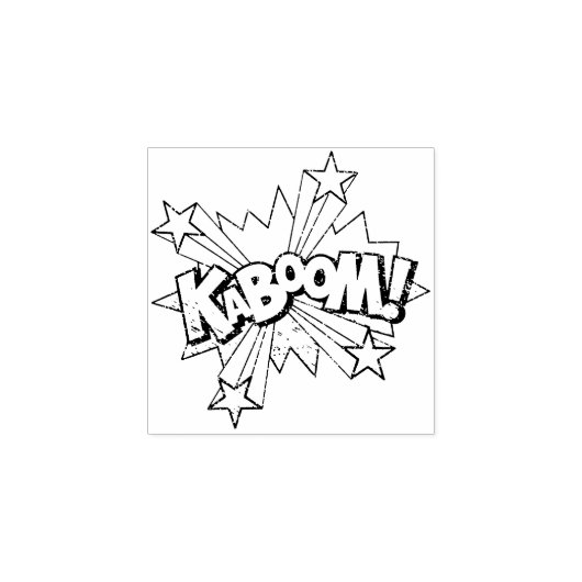 カボム！ヴィンテージ漫画ブックスチームパンクポップ・アートのアート ラバースタンプ (インプリント)