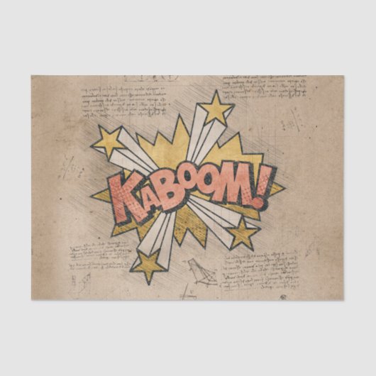 カボム！ヴィンテージ漫画ブックスチームパンクポップ・アートのアート 薄葉紙 (正面)