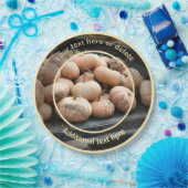 カボンプキンオントラック秋をテーマにしたパーソナライズされたパーティー ペーパープレート (パーティー)