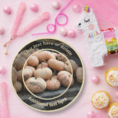 カボンプキンオントラック秋をテーマにしたパーソナライズされたパーティー ペーパープレート (パーティー)