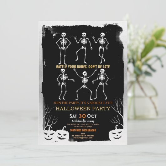 カボンプキンズスケルトンハロウィーンボーンパーティー 招待状 (スタンド正面)