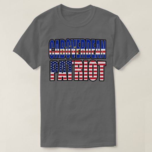 カボヴェルディーンアメリカパトリオプライド伝統国旗 Tシャツ (デザイン正面)