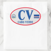 カボヴェルデ岬オーバルステッカー 楕円形シール (バッグ)