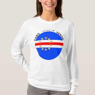 カボヴェルデ諸島ラウンド国旗 Tシャツ