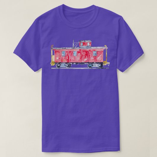カボース列車の機関車プリントキッズルーム壁デコ Tシャツ (デザイン正面)