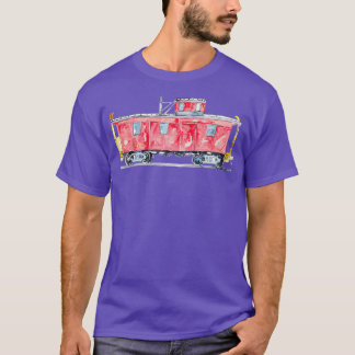 カボース列車の機関車プリントキッズルーム壁デコ Tシャツ