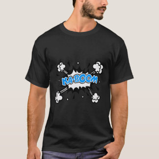 カボームバンポウ漫画本爆発音バブル Tシャツ