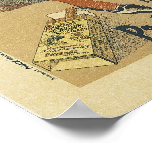 カボールシガーのヴィンテージ フランスの ポスター (角)