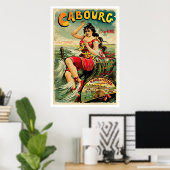 カボールシーサイドリゾート～フランスヴィンテージトラベルアート ポスター (ホームオフィス)