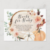 カボ素朴チャフローラベビーシャワーブックベビー インビテーションポストカード (正面)