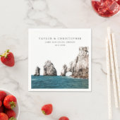 カボ結婚のメキシコカスタムフォトカクテルナプキンス スタンダードカクテルナプキン (インサイチュ)