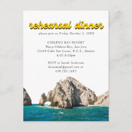 カボ結婚のリハエレガントーサルディナー招待状 エンクロージャーカード