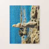 カボ・グレコのロッキー海岸線キプロス。 ジグソーパズル (縦)